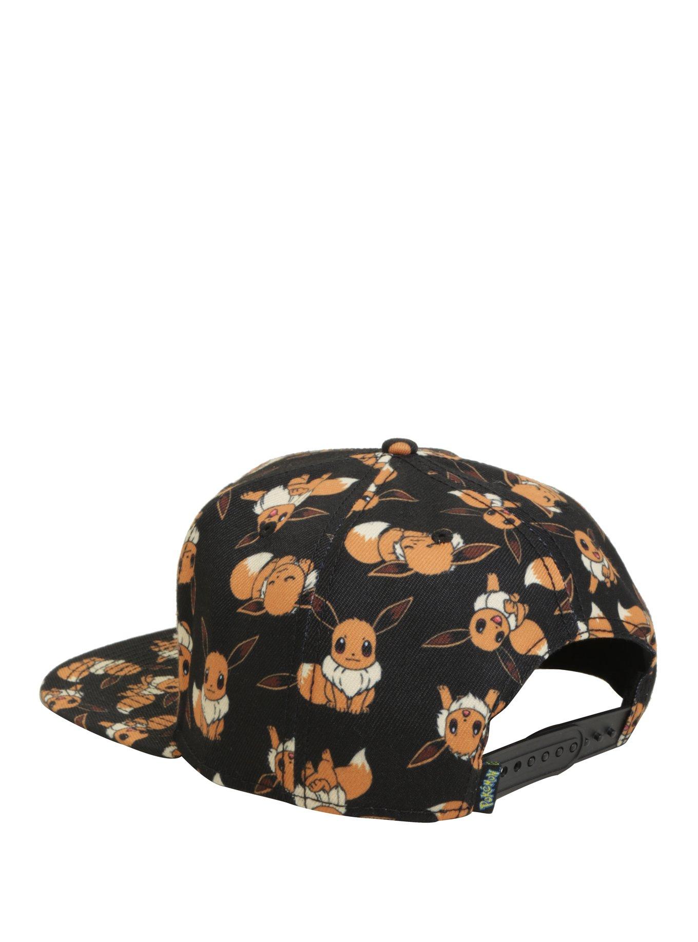 Pokemon Eevee Toss Print Snapback Hat, , alternate