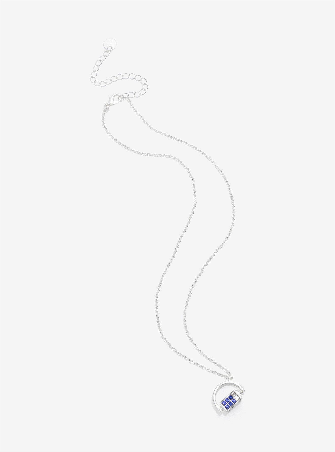 Doctor Who Silver TARDIS Spinner Necklace, , alternate