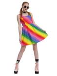 Rainbow Fit & Flare Dress, , alternate