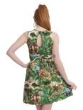 Dinosaur Print Fit & Flare Dress, , alternate