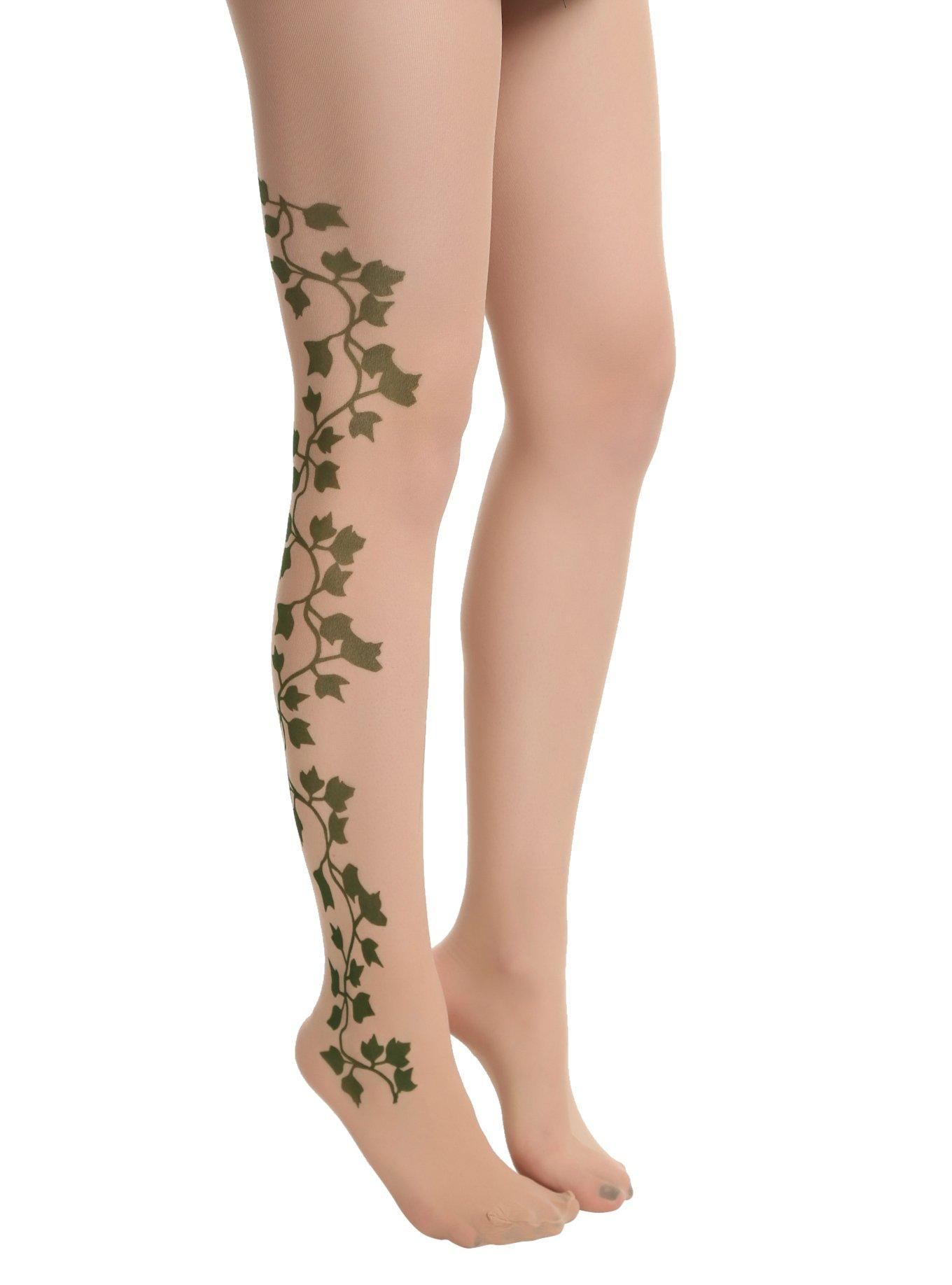 Poison Ivy Tattoo Tights , Nude, S-XXL Sizes Available , Poison Ivy Printed  Tights -  Canada