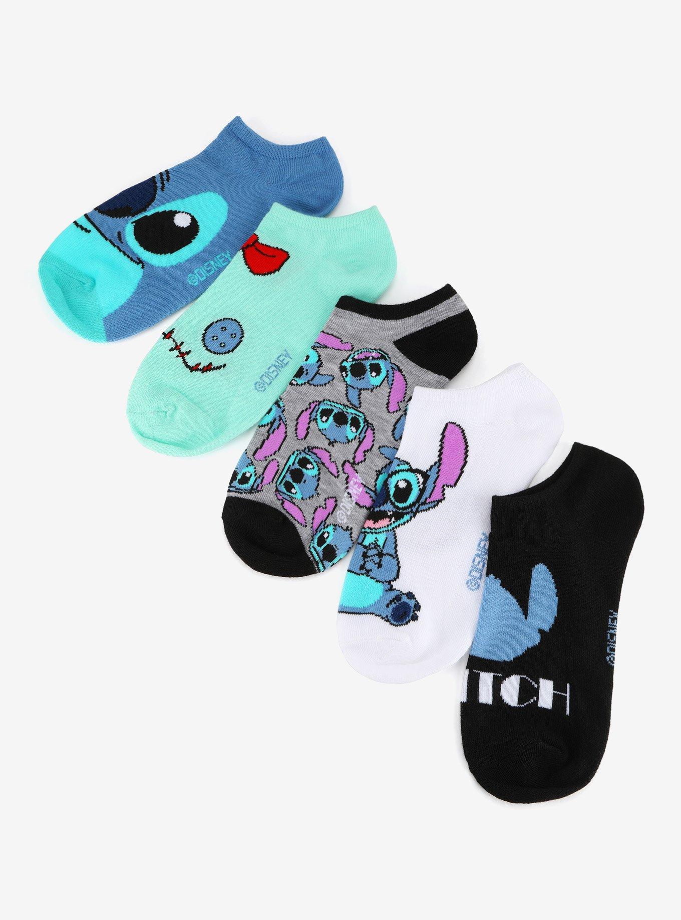Disney Lilo & Stitch No-Show Socks 5 Pair, , alternate