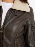 DC Comics Wonder Woman Womens Leather Sherpa Jacket - BoxLunch Exclusive, , alternate
