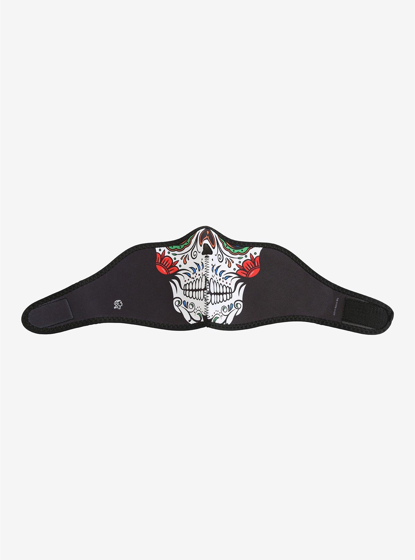Sugar Skull Neoprene Half Mask, , alternate