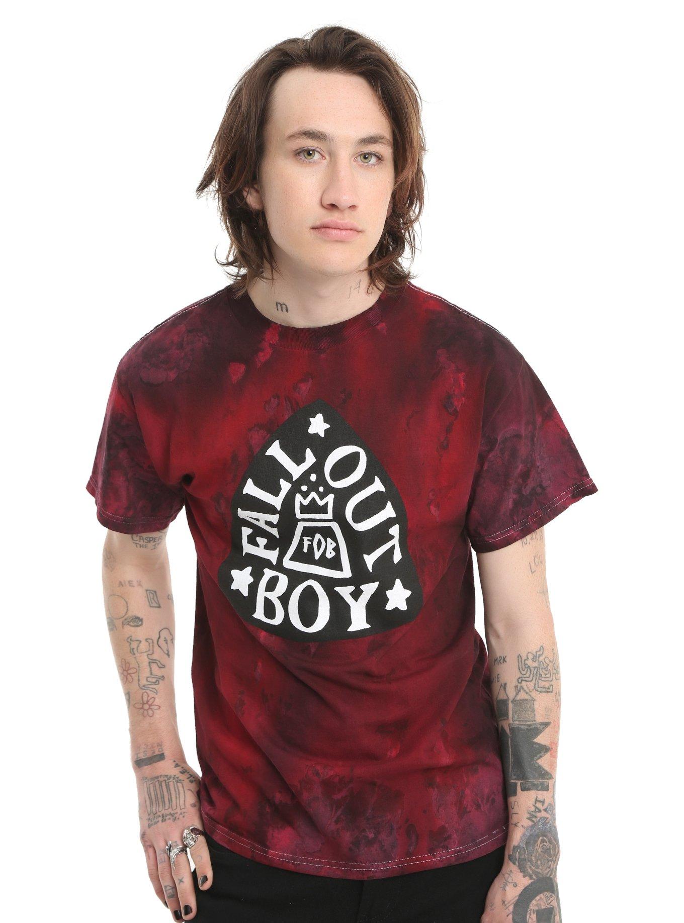 Fall Out Boy Logo Red Wash T-Shirt, , alternate