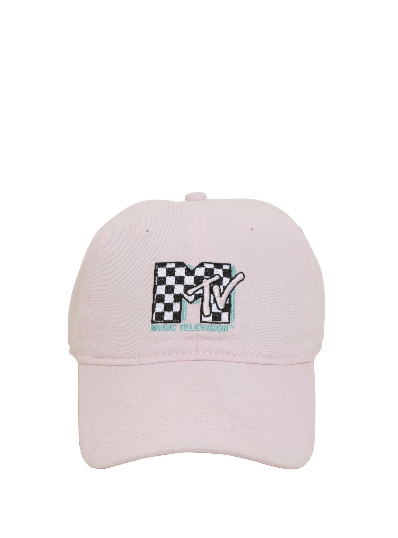 MTV Music Television Pink Logo Dad Cap, , alternate