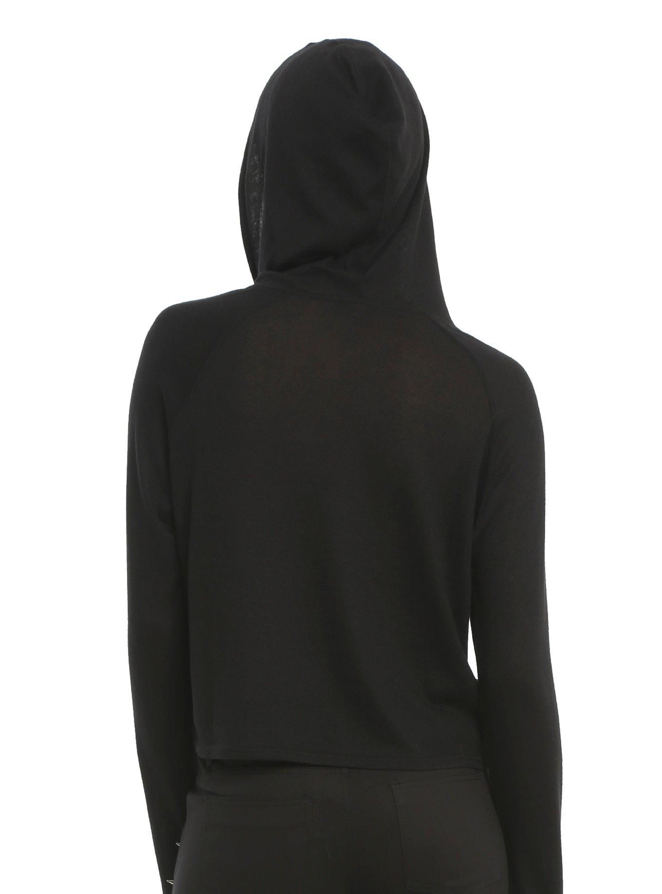 Gold Foil Skull Girls Hoodie, , alternate