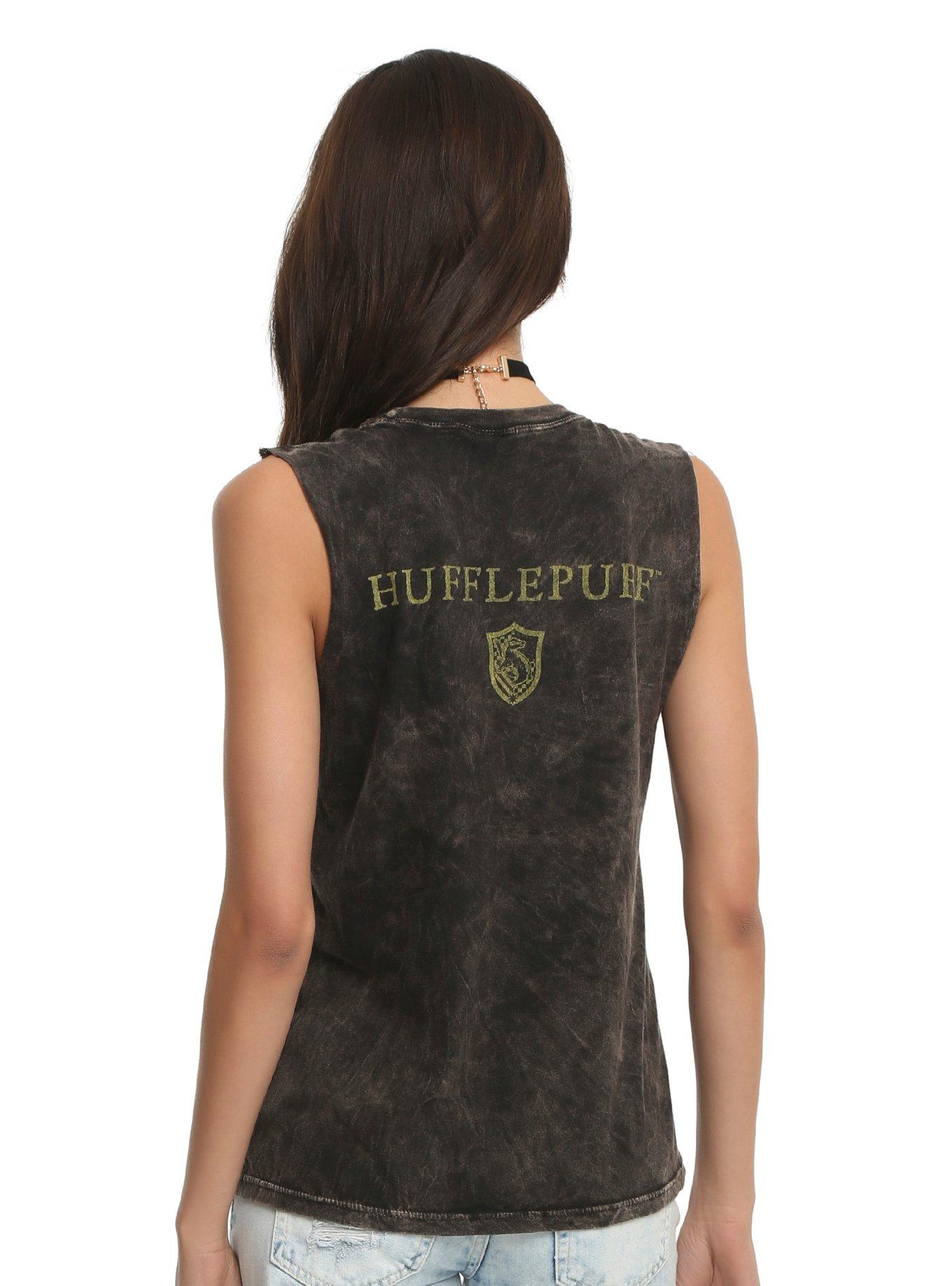 Harry Potter Mineral Wash Hufflepuff Girls Muscle Top, , alternate