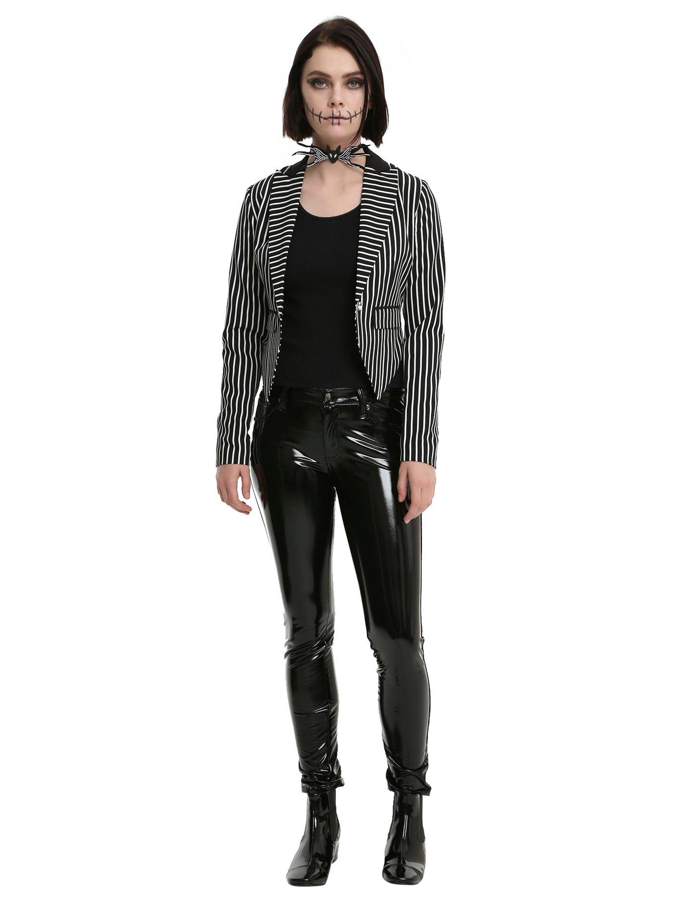 The Nightmare Before Christmas Jack Girls Pinstripe Jacket, , alternate - view 2
