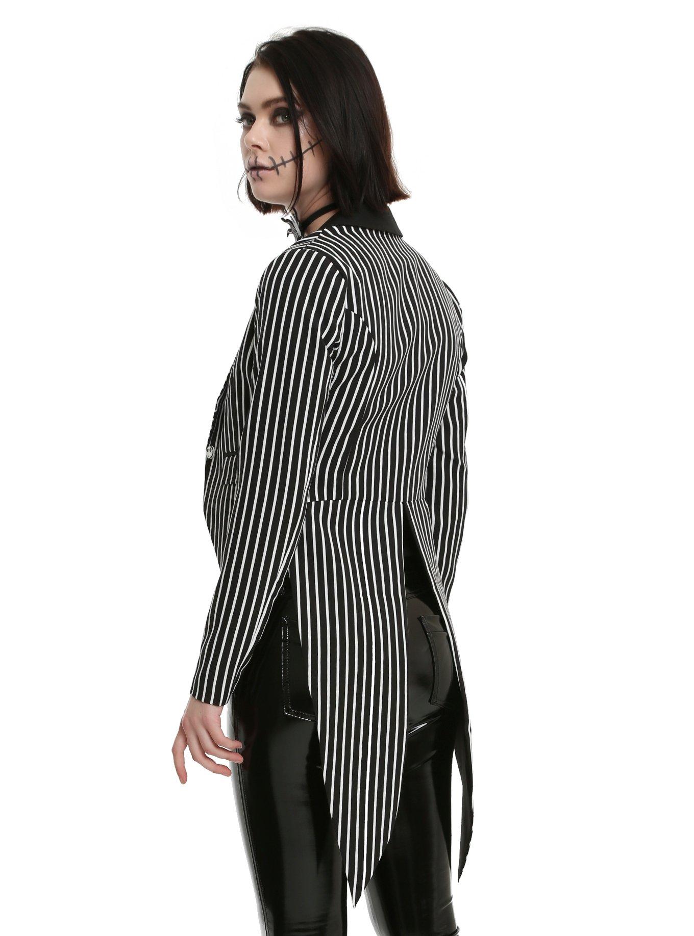 The Nightmare Before Christmas Jack Girls Pinstripe Jacket, , alternate - view 3