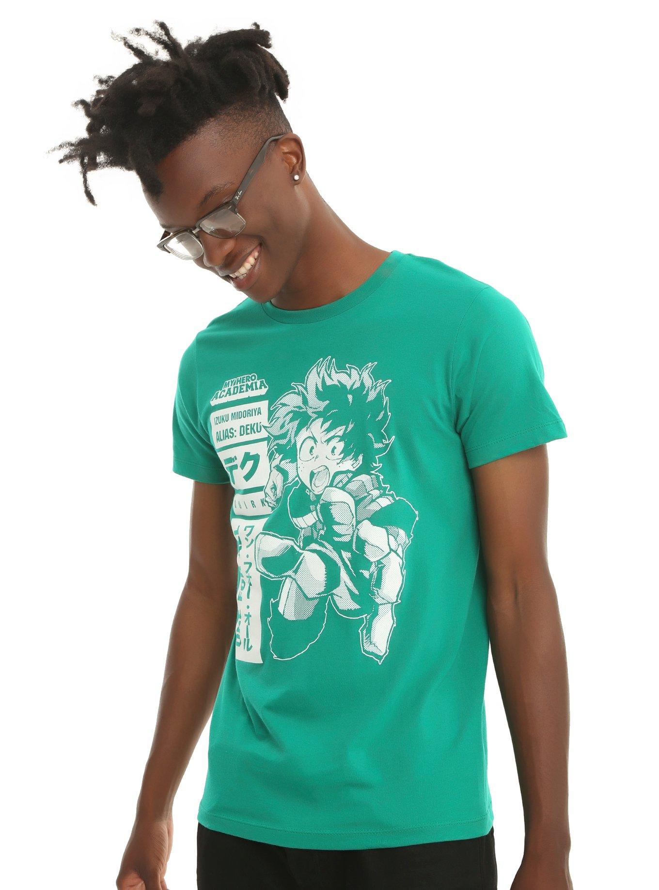 My Hero Academia Izuku One For All T-Shirt, GREEN, alternate