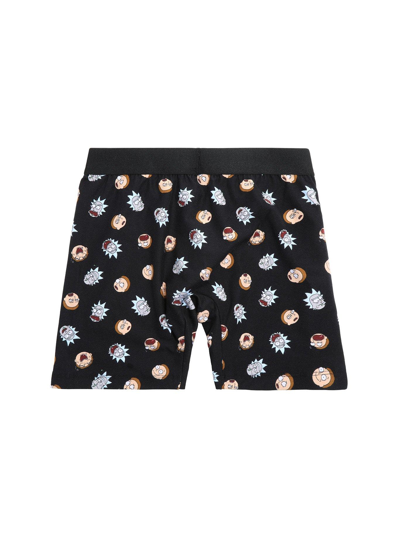Rick And Morty Heads Toss Print Boxer Briefs, MULTI, alternate