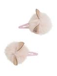 Blackheart Pale Pink Puffball Kitty Hair Clip Set, , alternate