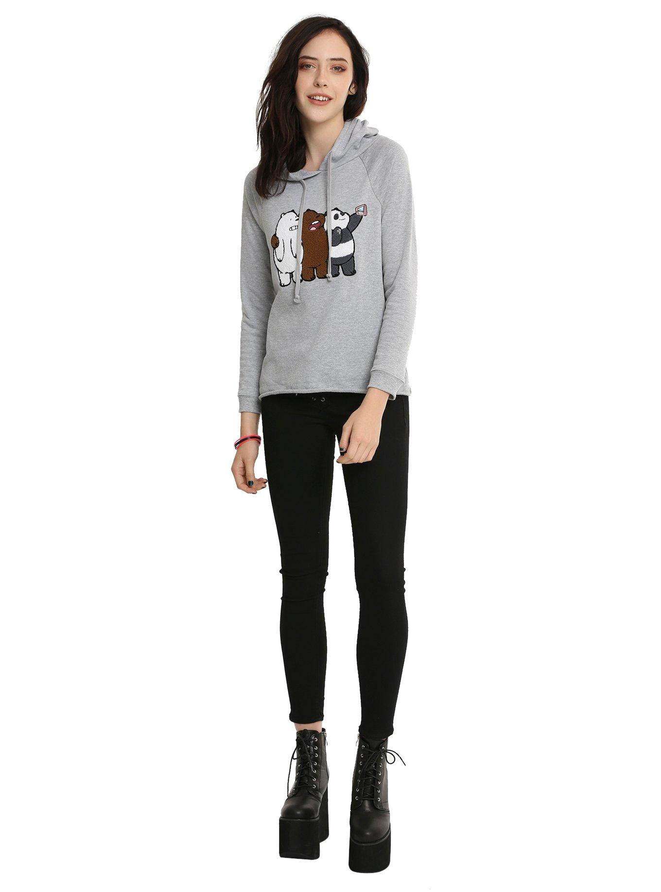 We Bare Bears Chenille Selfie Girls Hoodie, , alternate