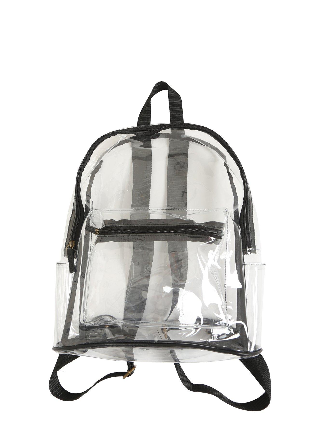 Clear Black Trim Backpack, , alternate