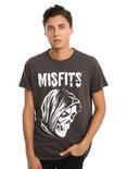 Misfits Fiend Faded Raw Hem Pocket T-Shirt, , alternate