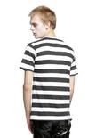 XXX RUDE Black & White Striped T-Shirt, , alternate