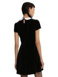 Black & White Collar Velvet Dress, , alternate