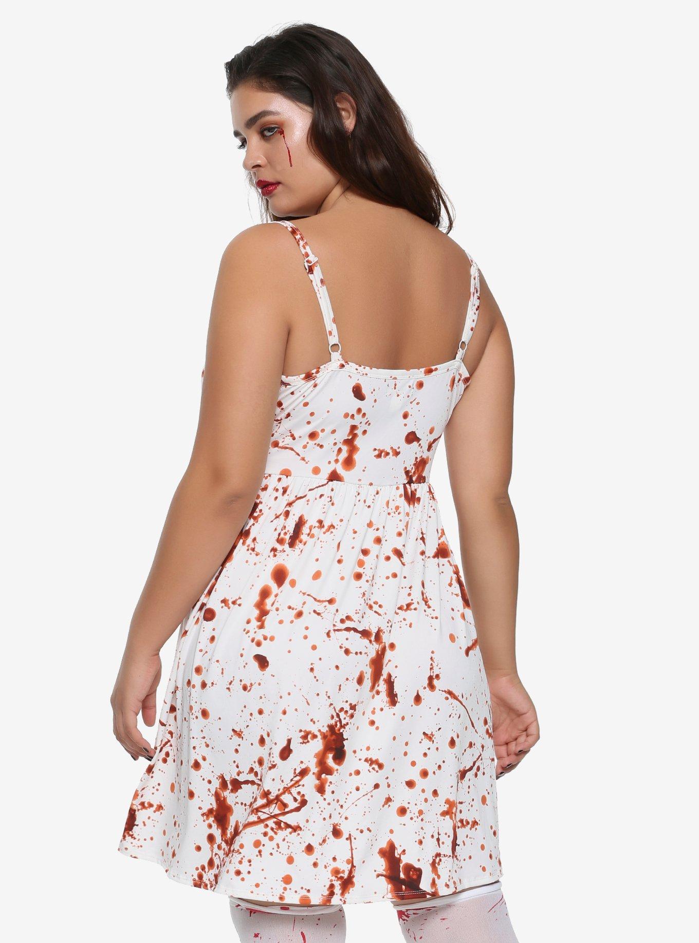 Blood Splatter Dress Plus Size, RED, alternate