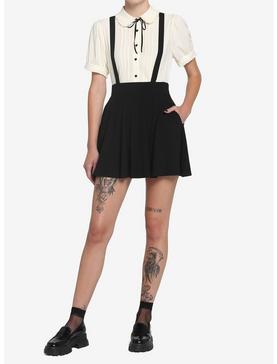 Black Suspender Circle Skirt, , hi-res