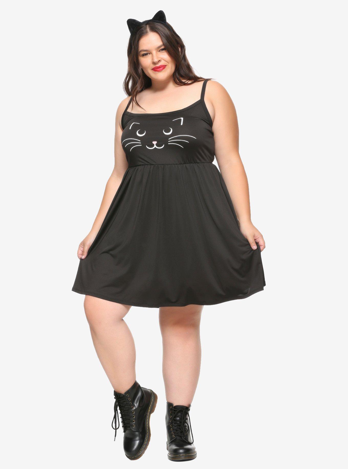 Cat Face Dress Plus Size, , alternate