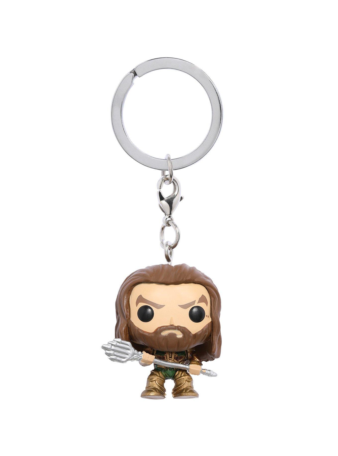 Portachiavi Ufficiale DC Justice League - Aquaman Logo In Peltro, Accessorio Collezionabile