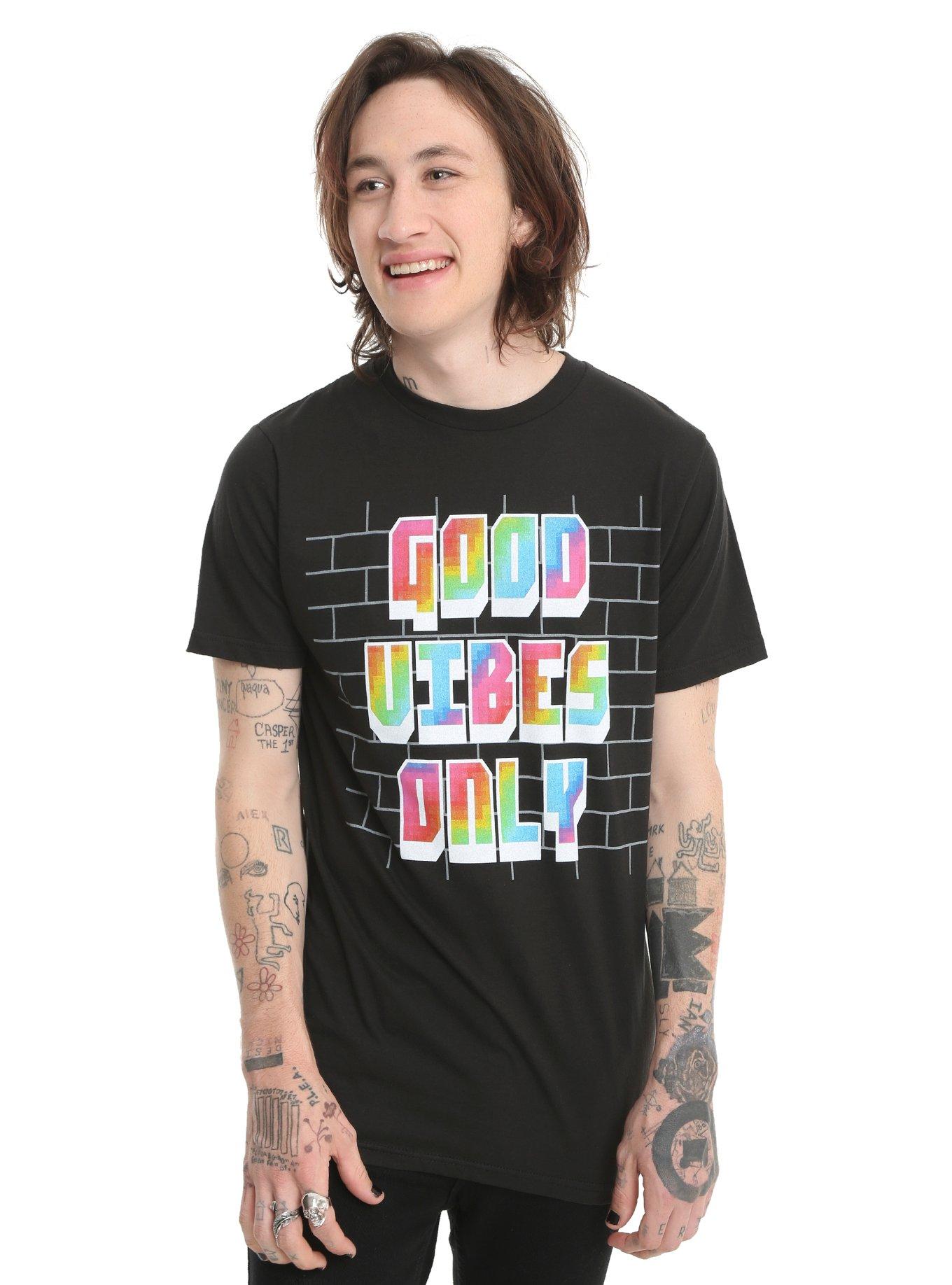 Drag Queen Merch Good Vibes Only Wall T-Shirt, , alternate