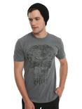 Marvel The Punisher Skull Sketch T-Shirt, , alternate