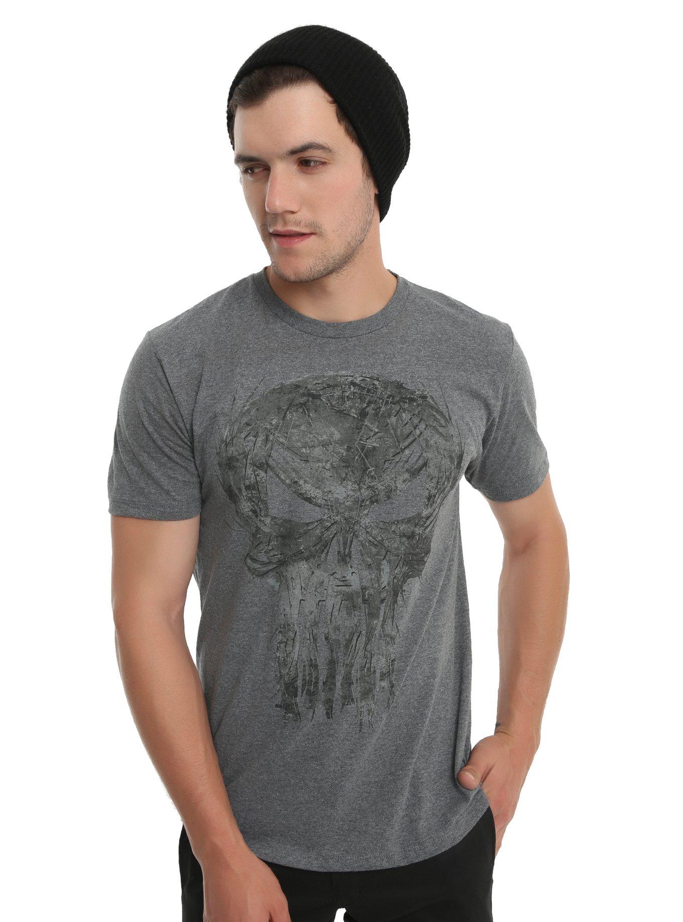 Marvel The Punisher Skull Sketch T-Shirt, , alternate