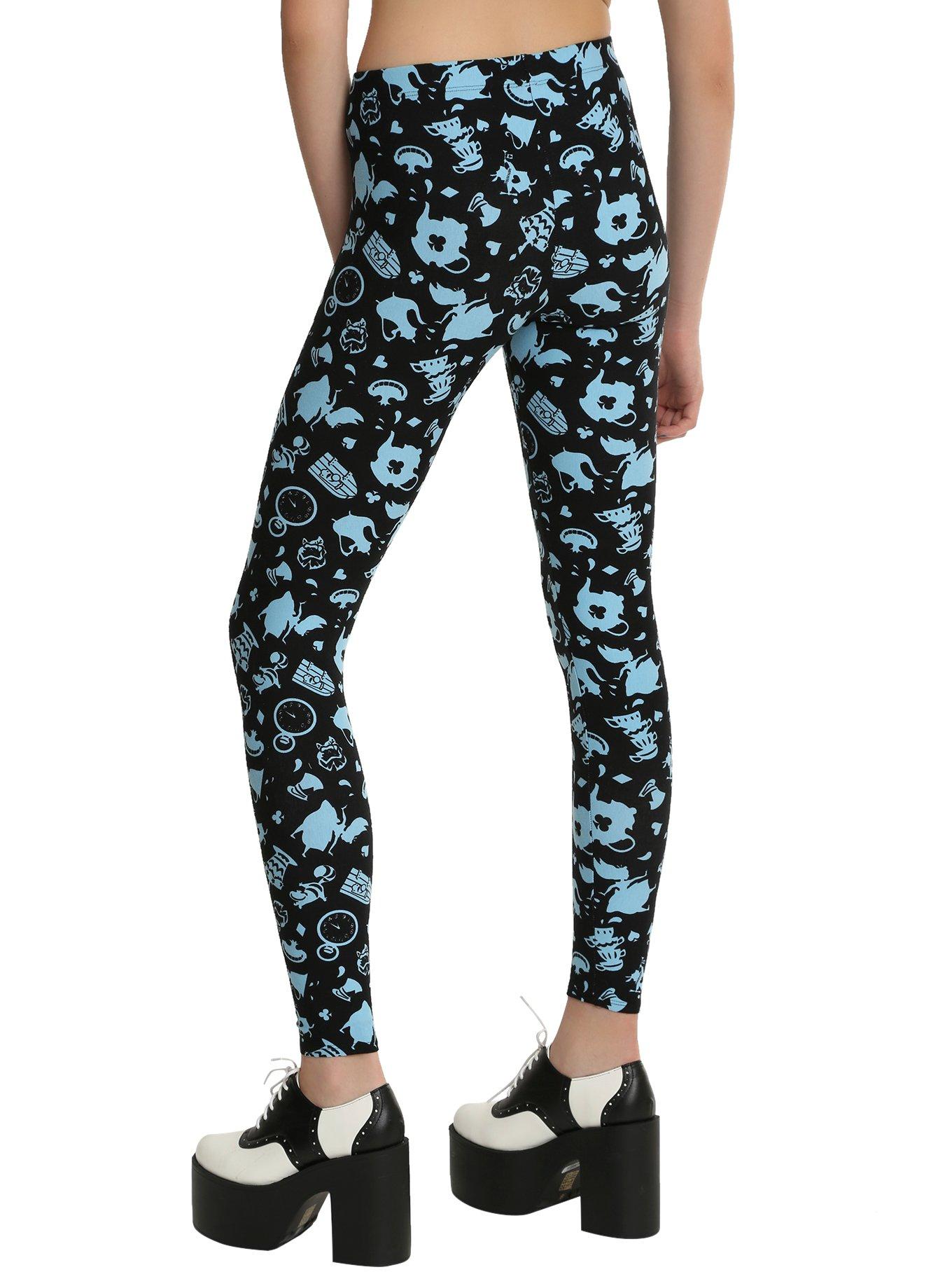 Disney Alice In Wonderland Icons Print Leggings, , alternate