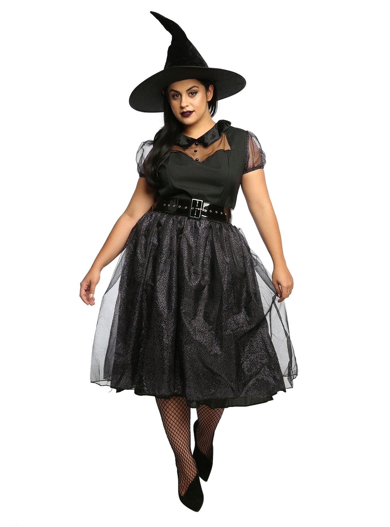 Darling Spellcaster Costume Plus Size, BLACK, alternate