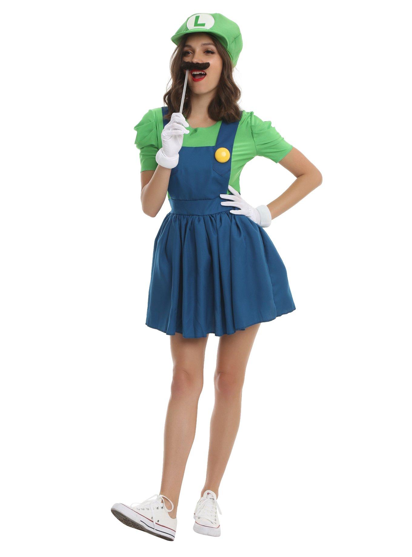 Super Mario Bros. Luigi Dress Costume, , alternate