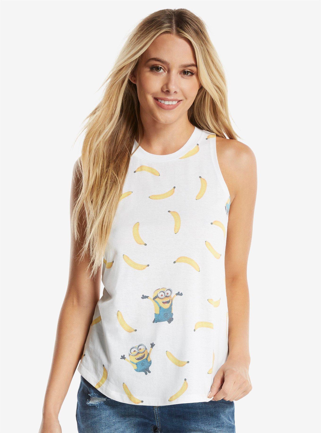 Despicable Me Minions And Bananas Womens Tank Top, , alternate - view 2