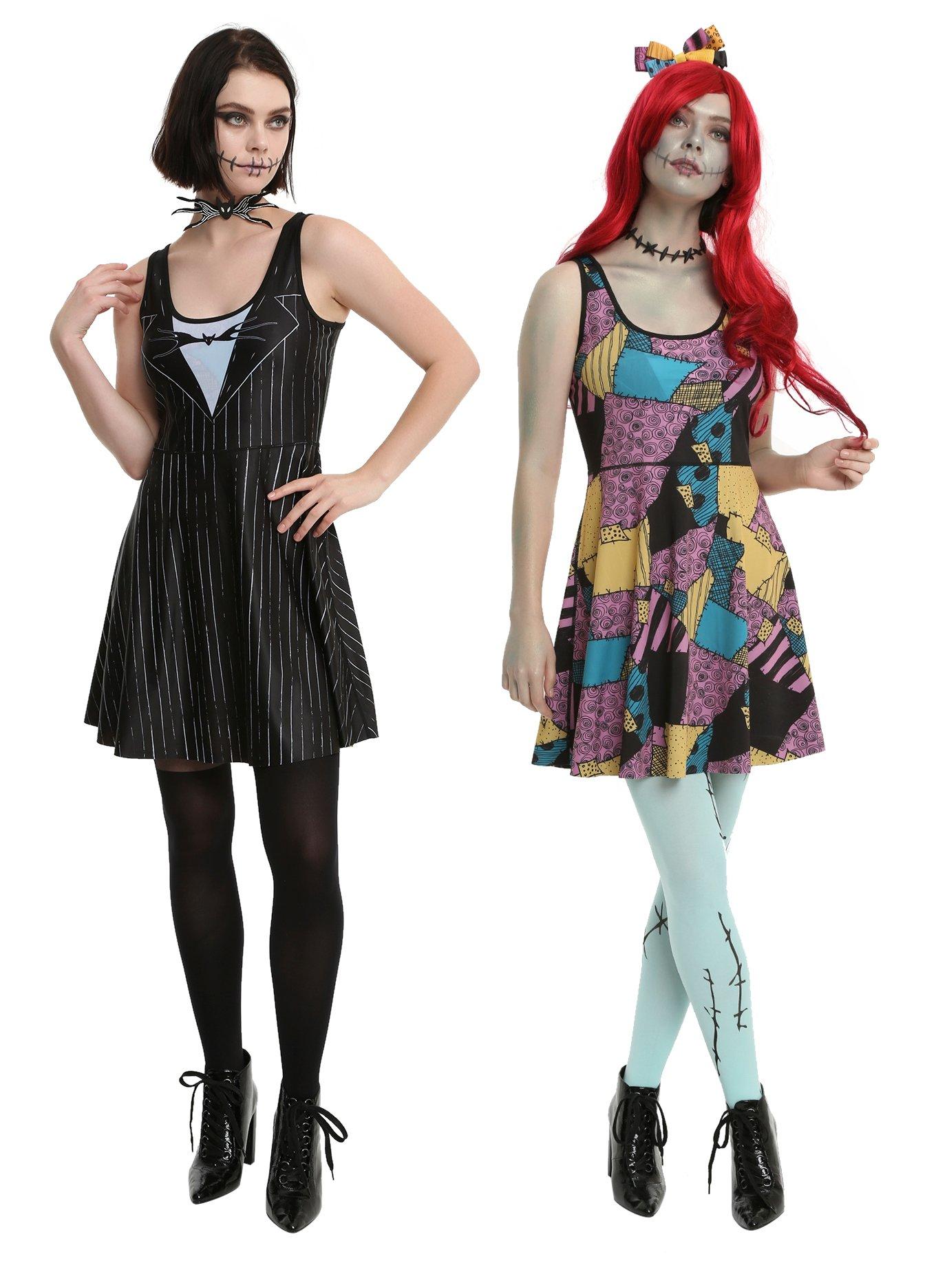 The Nightmare Before Christmas Jack & Sally Reversible Dress, , alternate