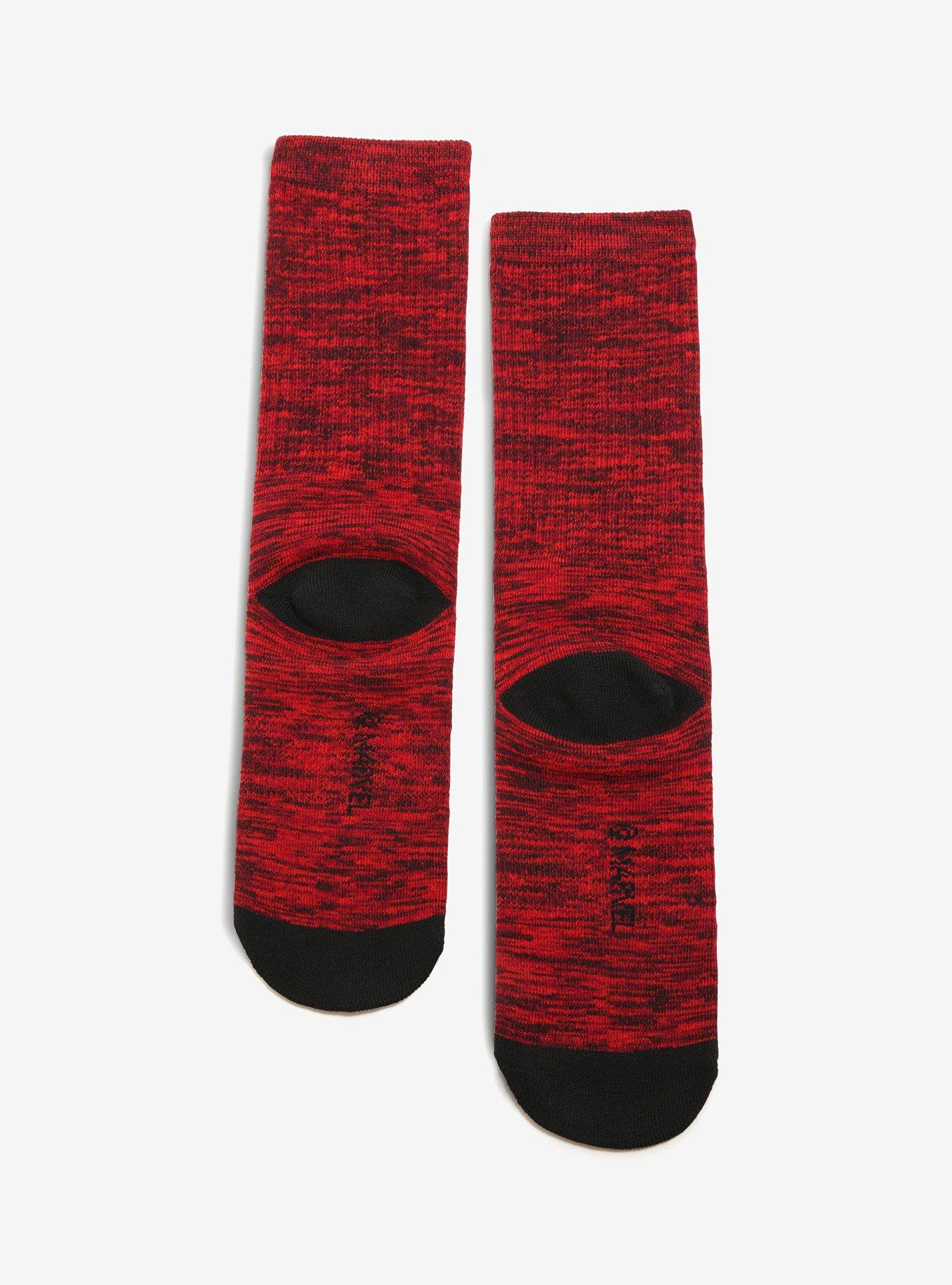 Marvel Deadpool Embroidered Crew Socks, , alternate