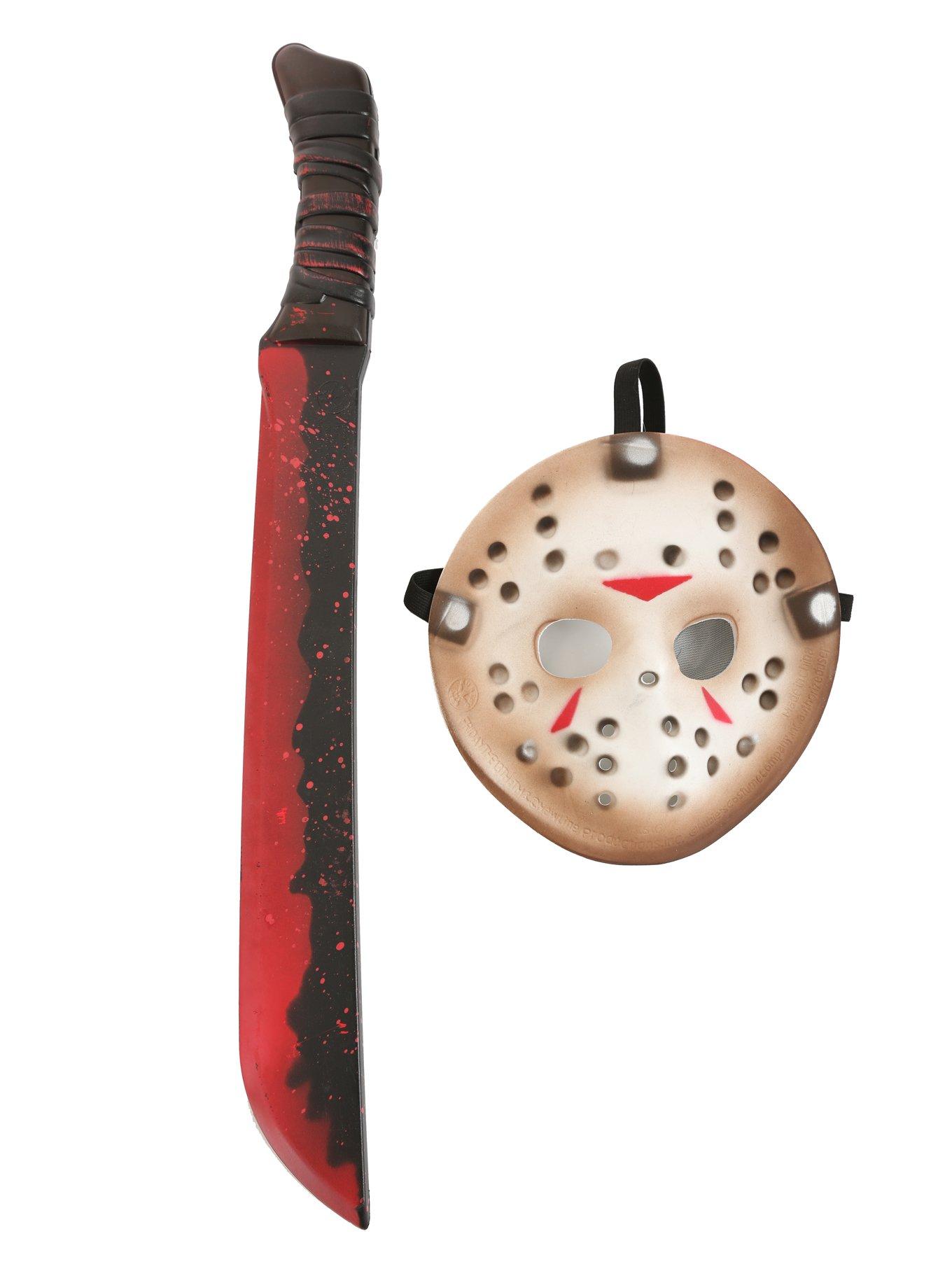 Friday The 13th Jason Voorhees Mask And Machete Costume Kit, , alternate