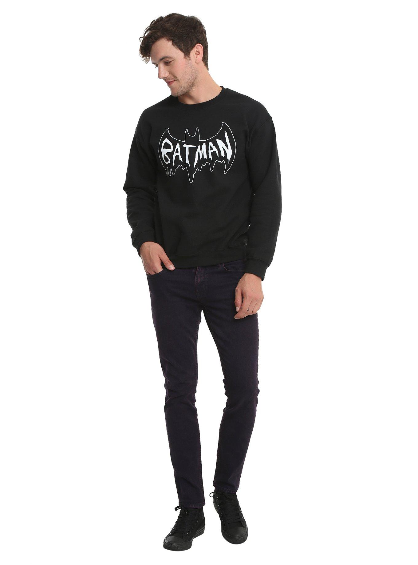 DC Comics Batman Drip Logo Sweatshirt, , alternate