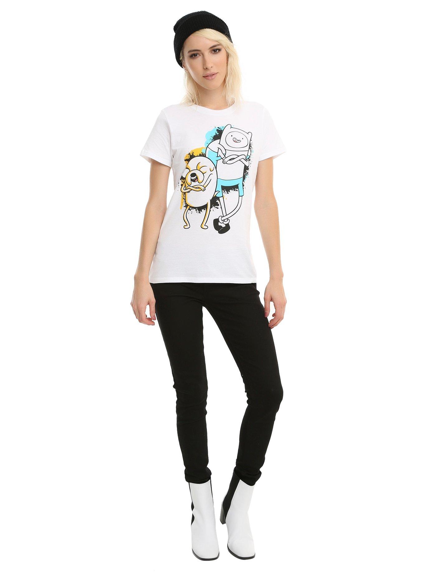Adventure Time Finn & Jake Splatter Girls T-Shirt, , alternate