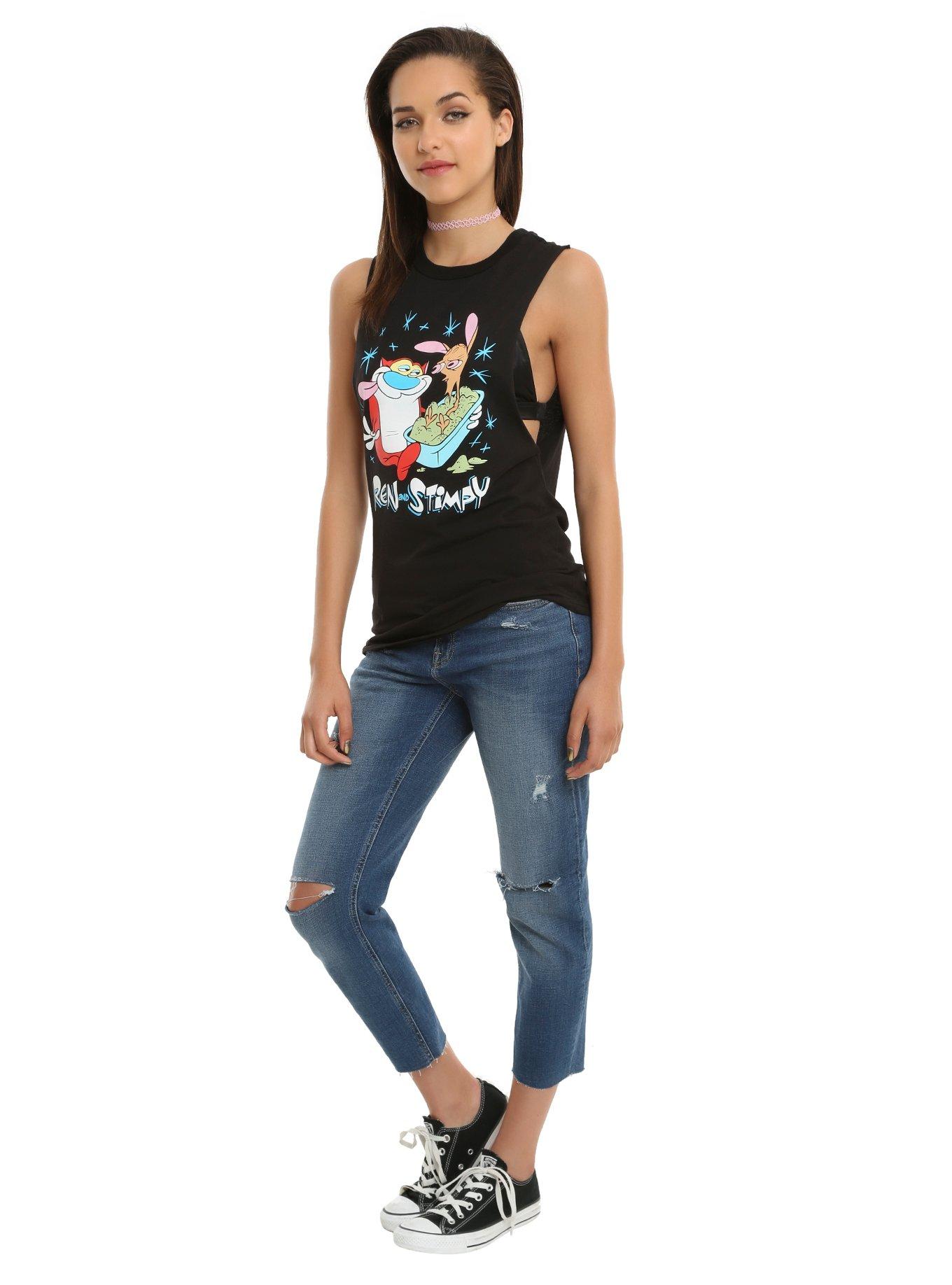 The Ren & Stimpy Show Girls Muscle Top, , alternate