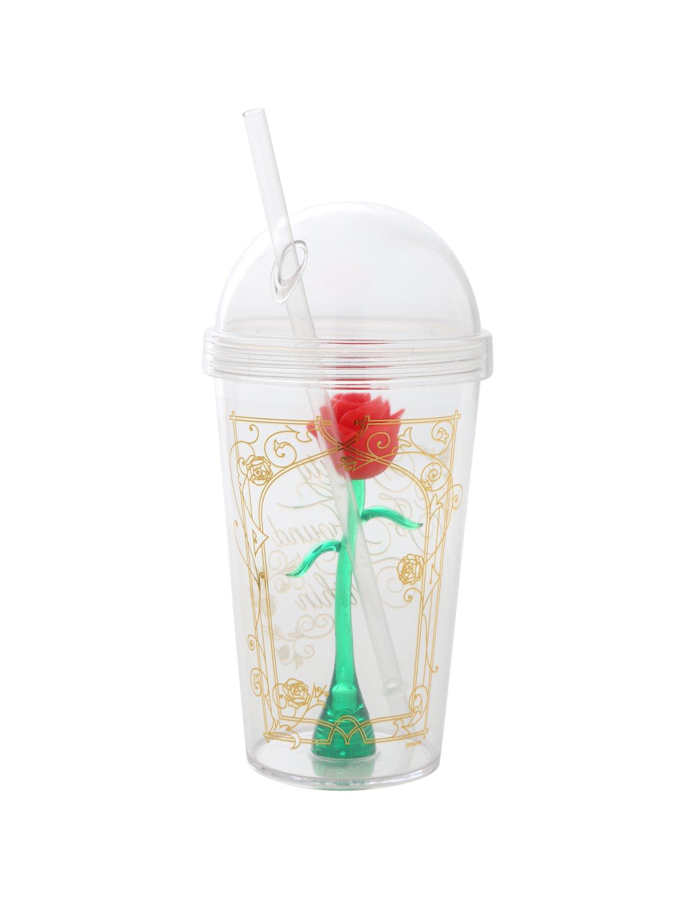 Disney Beauty And The Beast Enchanted Rose Acrylic Travel Cup, , alternate