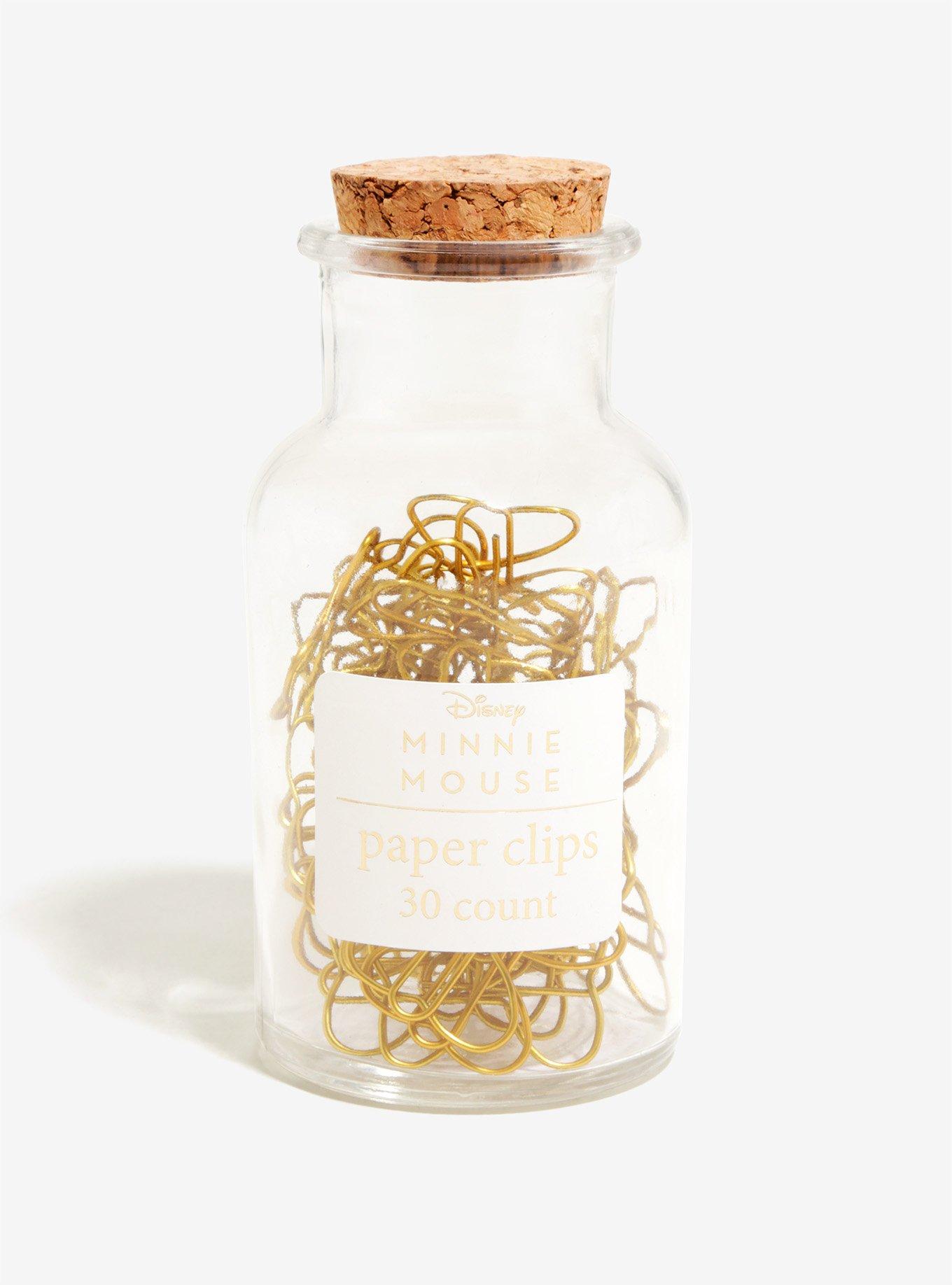 Disney Minnie Mouse Bow Paper Clips Glass Jar, , alternate