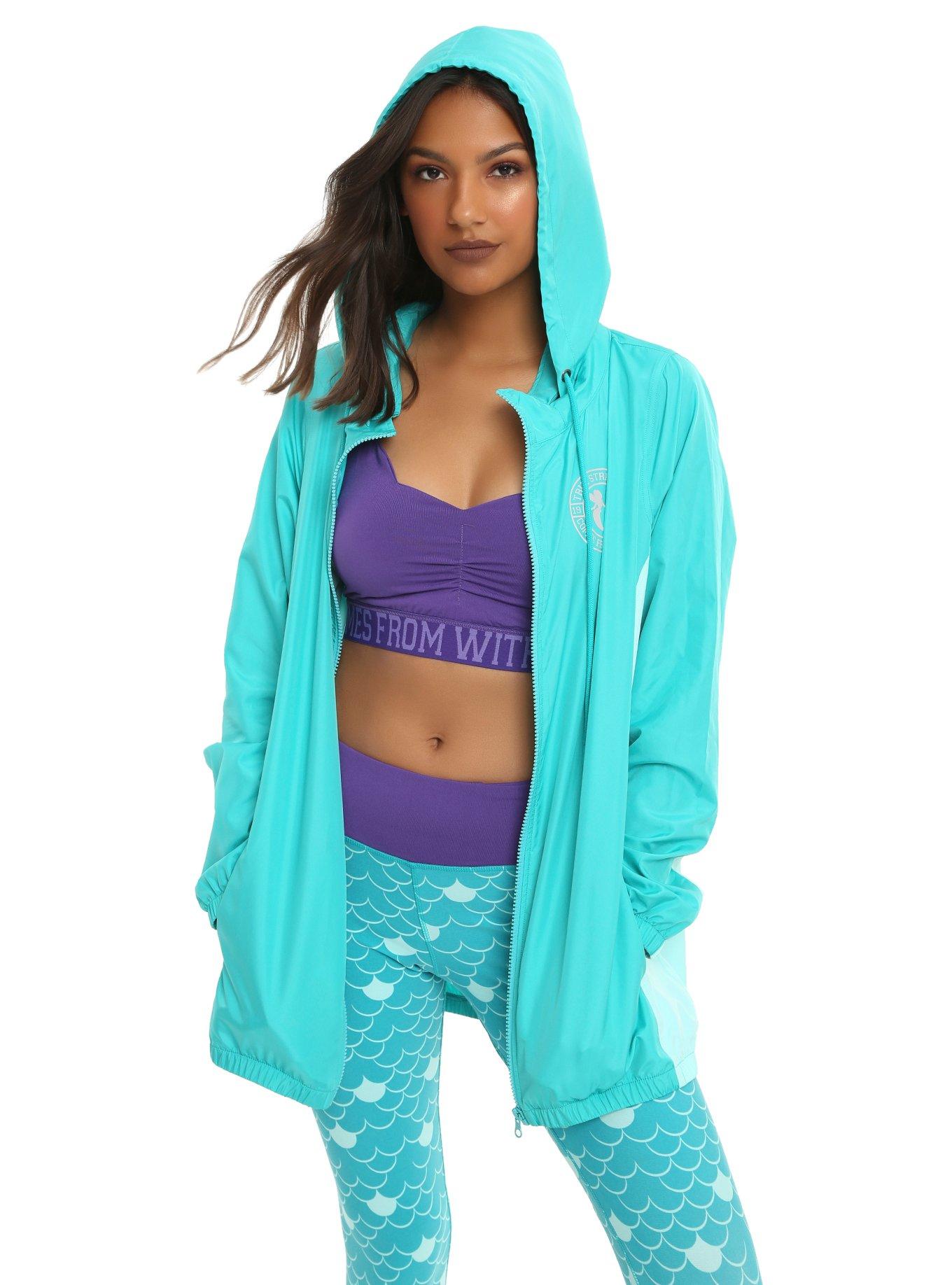 Disney The Little Mermaid Ariel Girls Active Windbreaker Jacket, , alternate