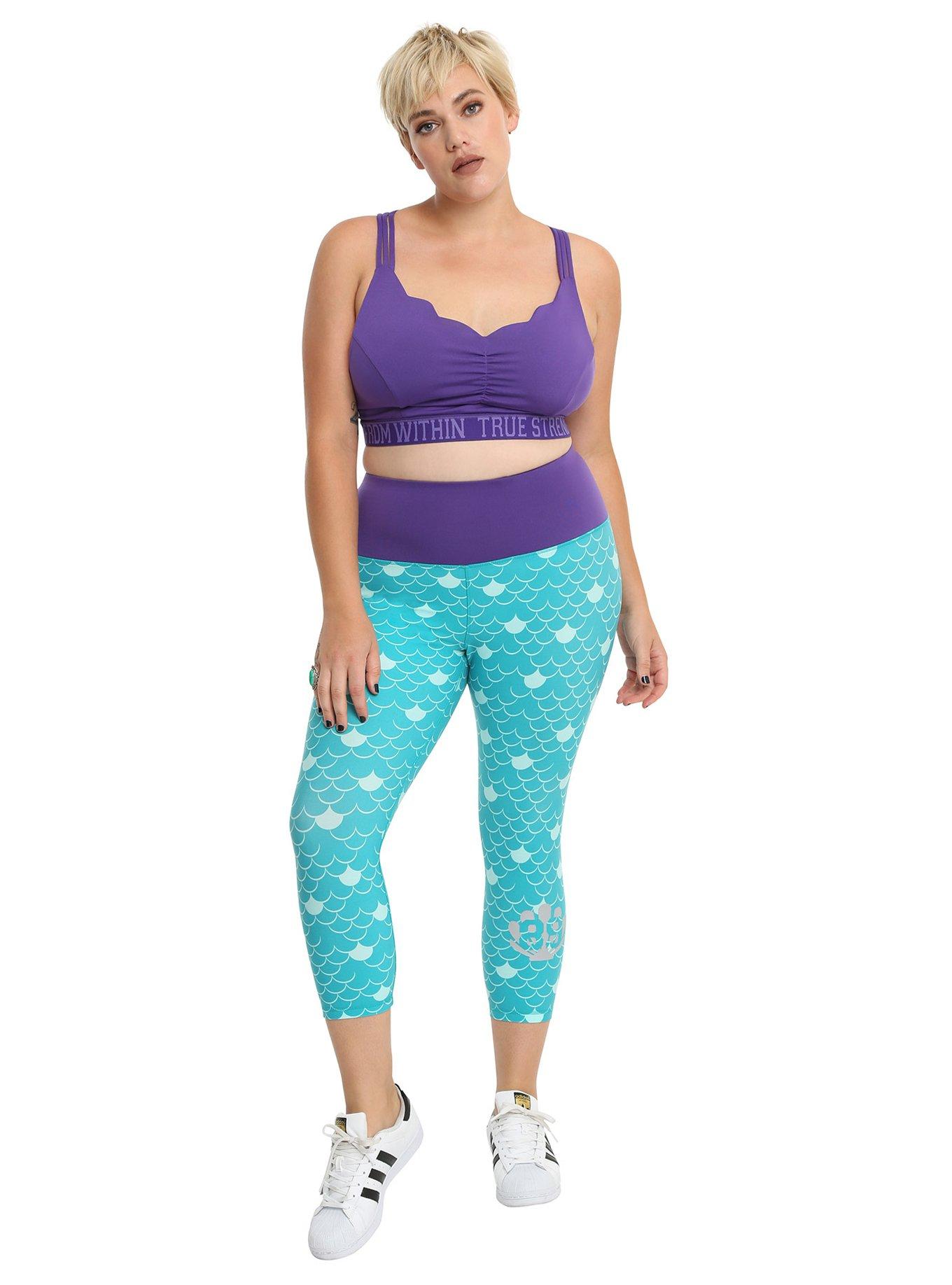 Disney The Little Mermaid True Strength Ariel Low-Impact Sports Bra Plus Size, , alternate