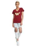 DC Comics Wonder Woman Gold Foil Logo Girls T-Shirt, , alternate
