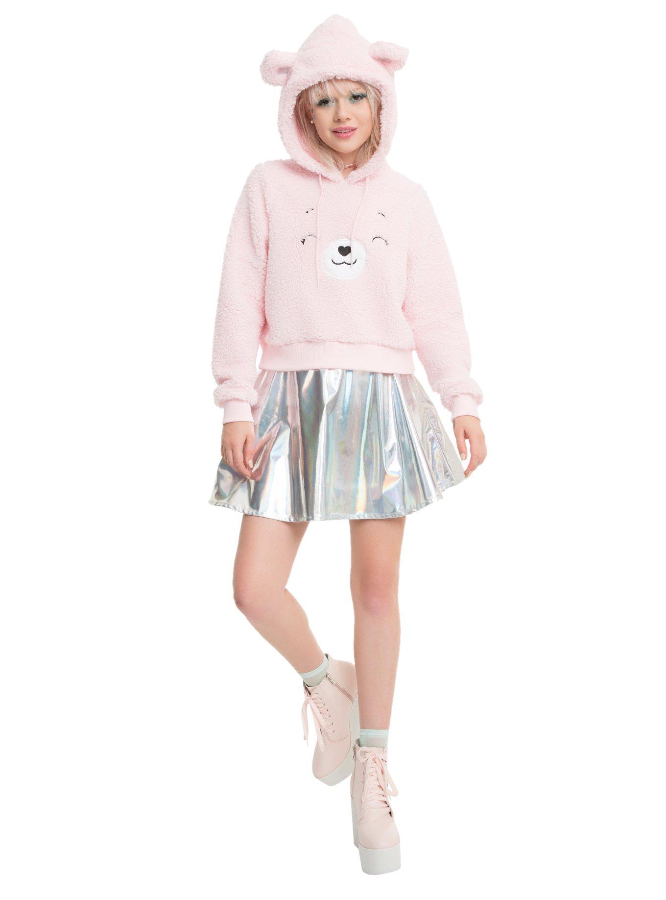 Care Bears Cheer Bear Sherpa Cropped Hoodie, , alternate