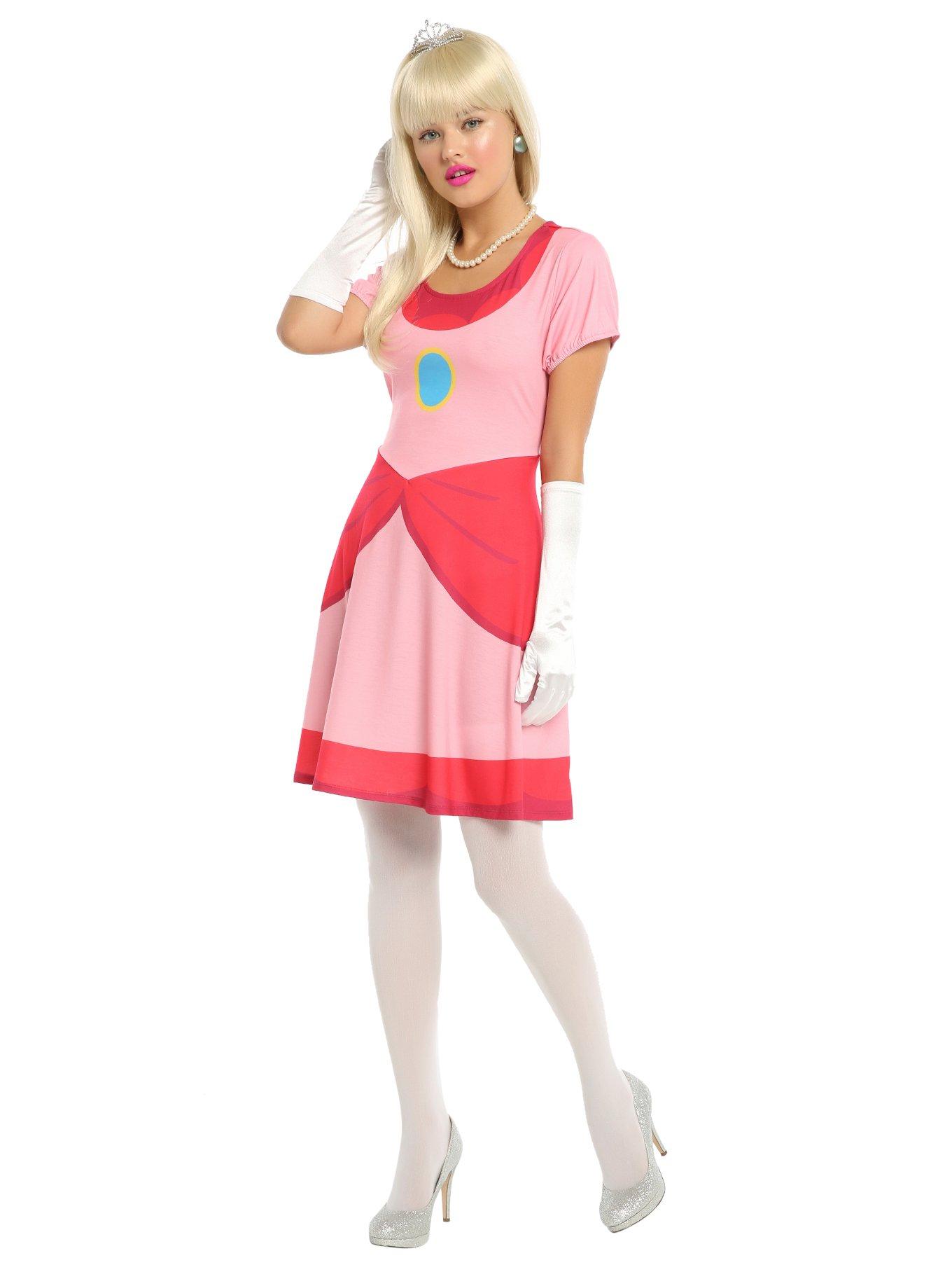 Super Mario Princess Peach Cosplay Dress, , alternate