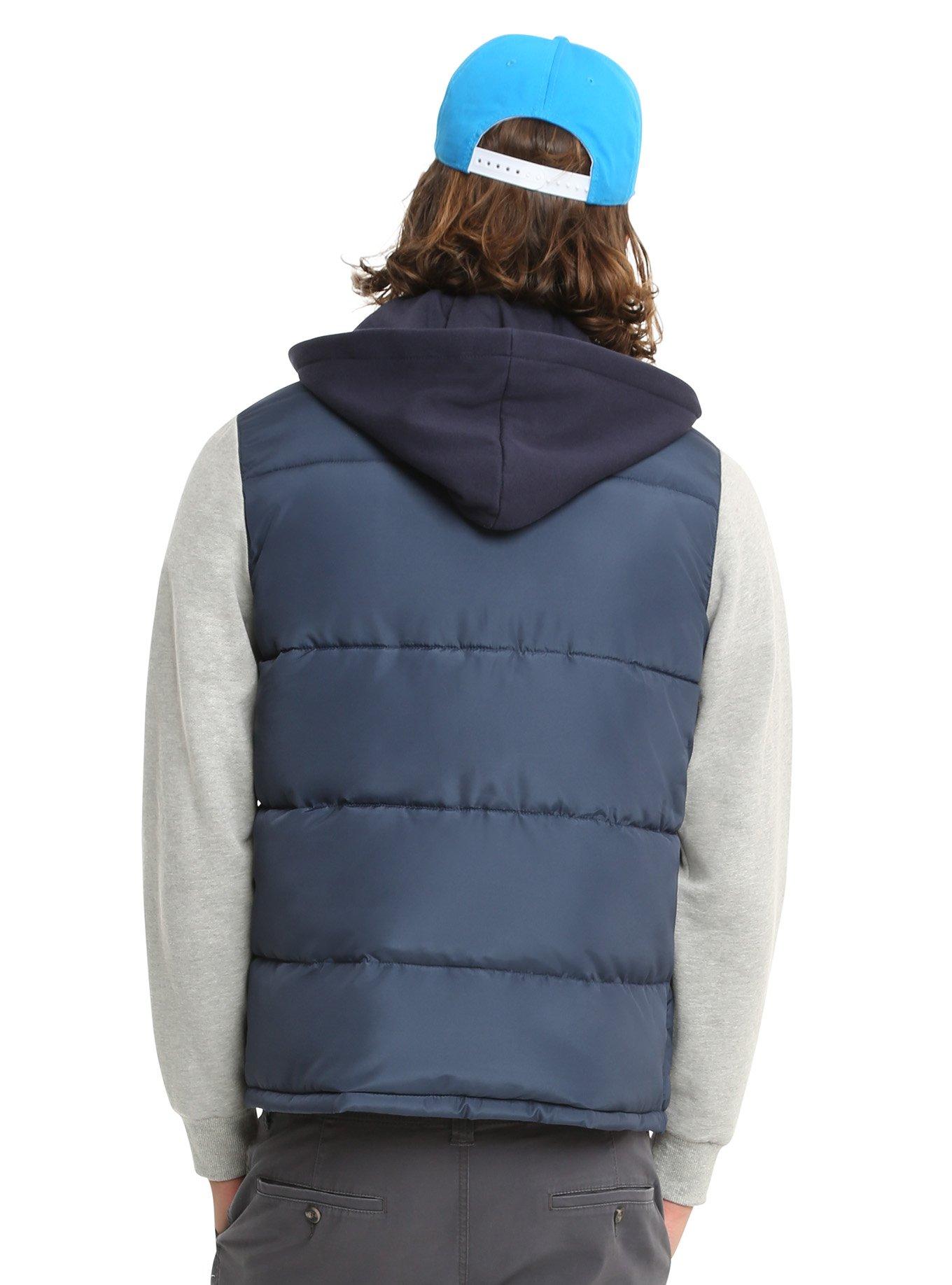 Disney Gravity Falls Dipper Pines Puffy Vest Hoodie, , alternate