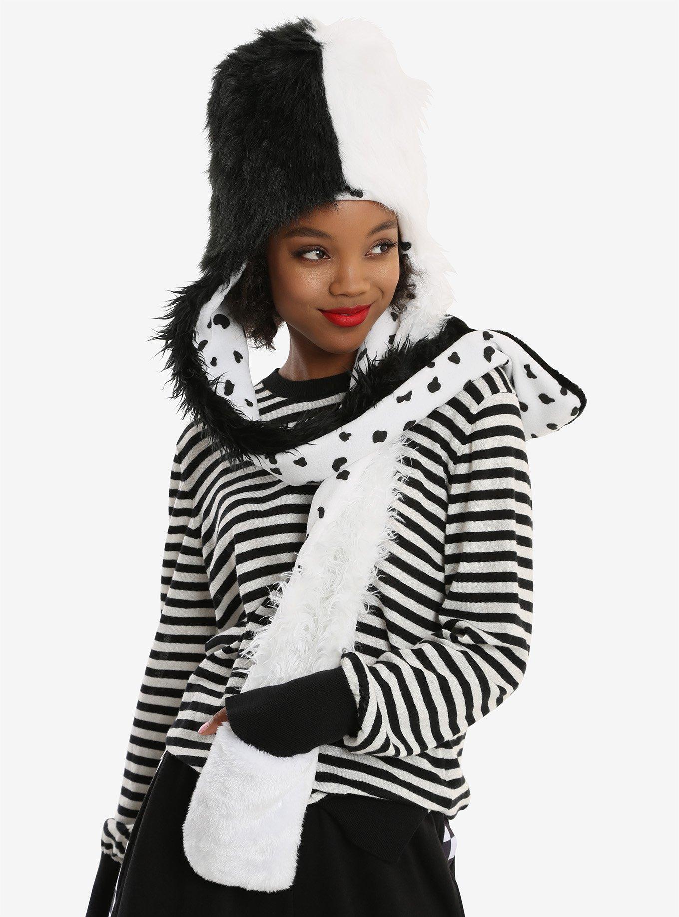 Disney 101 Dalmatians Cruella De Vil Hat Scarf, , alternate