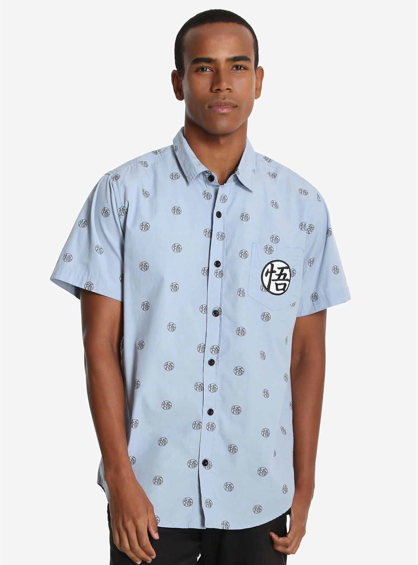 Dragon Ball Z Chambray Woven Button-Up, , alternate