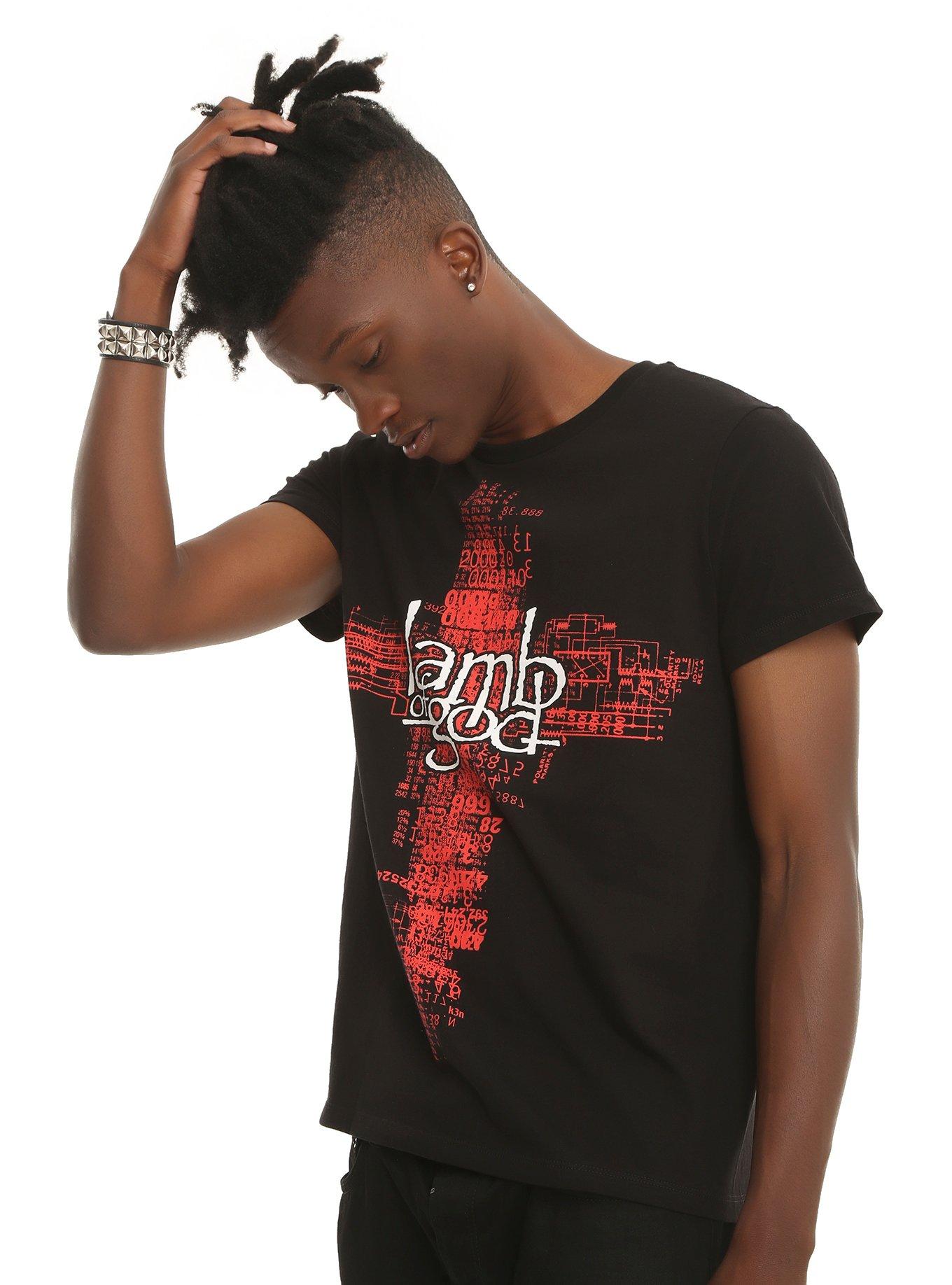 Lamb Of God Red Cross T-Shirt, , alternate
